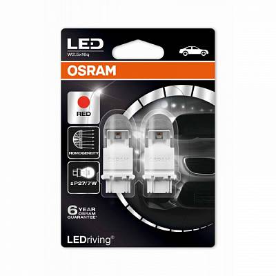 Светодиодные лампы P27/7W Osram LEDriving Premium Red (3557R-02B)