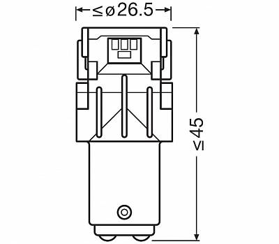 Светодиодные лампы P21/5W Osram LEDriving SL White 6000K (7528DWP-02B)