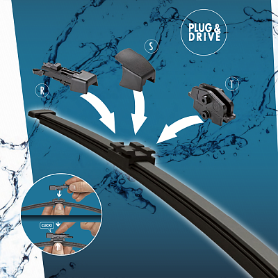 Задний стеклоочиститель Valeo HydroConnect Rear HR33 (34 см)