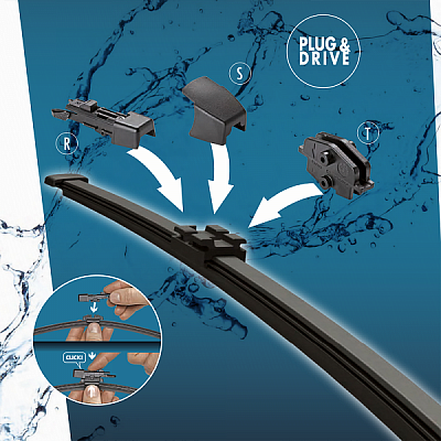 Задний стеклоочиститель Valeo HydroConnect Rear HR45 (45 см)